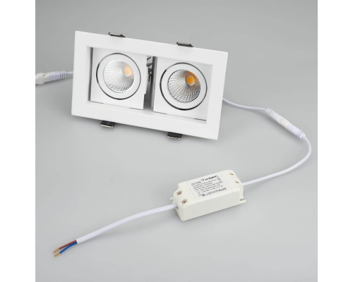 Встраиваемый светодиодный светильник Arlight CL-Kardan-S180x102-2x9W Day 024138