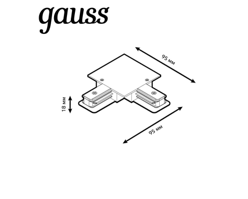Коннектор L-образный Gauss TR133