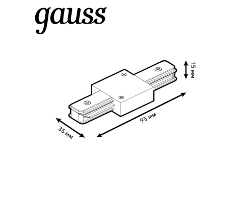 Коннектор прямой Gauss TR105