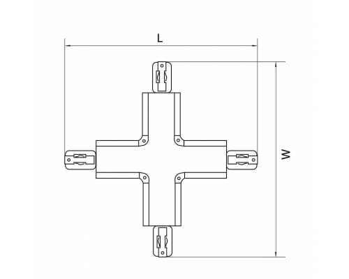 Коннектор X-образный Lightstar Barra 504147