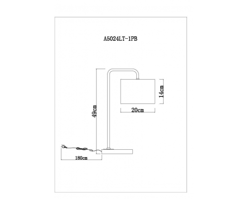 Настольная лампа Arte Lamp Rupert A5024LT-1PB