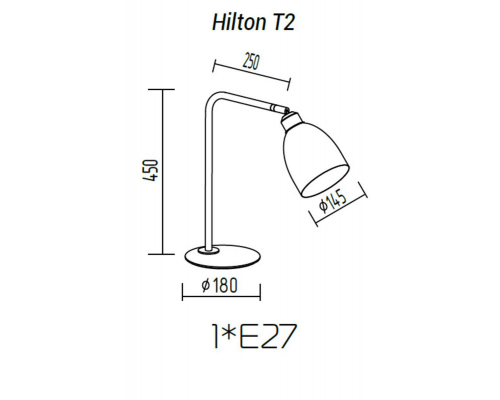Настольная лампа TopDecor Hilton T2 12