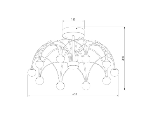 Потолочная светодиодная люстра Eurosvet Ragno 90035/10 LED черный
