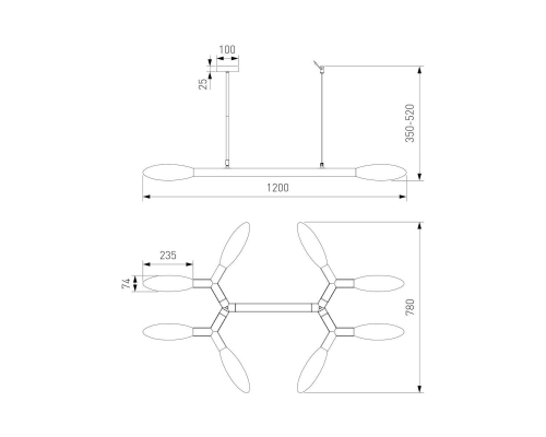 Потолочная люстра Eurosvet Covalent 30180 черный