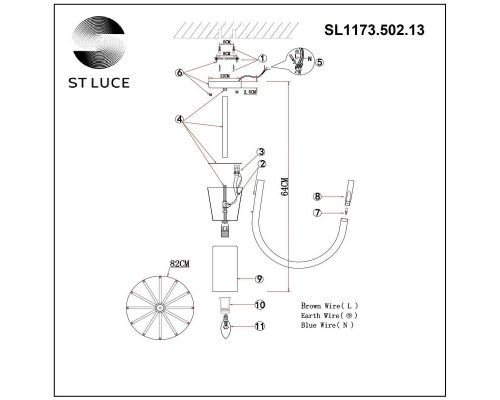Люстра ST Luce Pafe SL1173.502.13