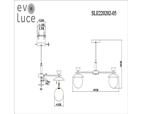 Люстра Evoluce Genova SLE220202-05