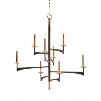 Люстра подвесная Alfa Light F1124-04 D750*H810 BK+COPEER