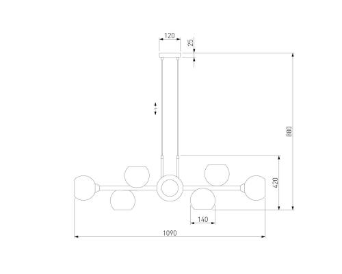 Люстра Eurosvet Roger 70113/8 янтарный