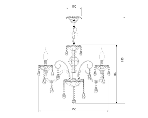 Люстра Bogates 124/6 Strotskis