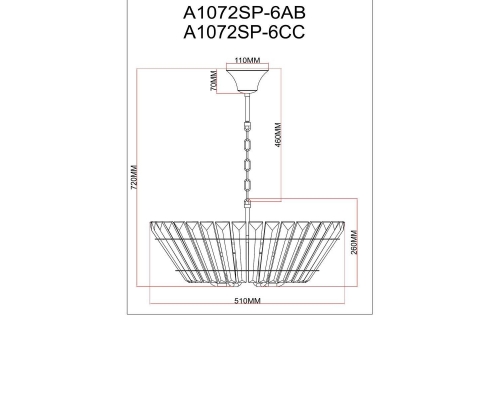 Люстра Arte Lamp Florizel A1072SP-6CC