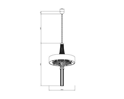 Люстра Lucia Tucci Cosmopolitan 2970.8 Black