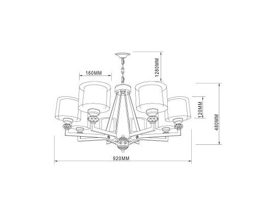 Люстра Vele Luce Lotus VL1053L08