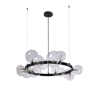 Люстра Crystal Lux Agata SP15 V2 Black/Transparente