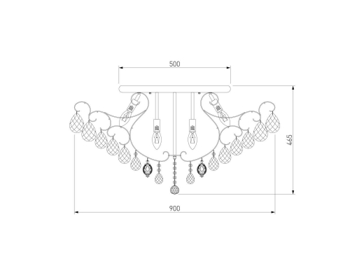 Потолочная люстра Eurosvet 10081/12 золото/прозрачный хрусталь Strotskis