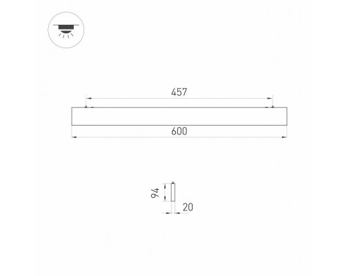 Подвесной светодиодный светильник Arlight Alt-Lineair-Flat-Updown-Dim-S2094-600-25W Day4000 031470