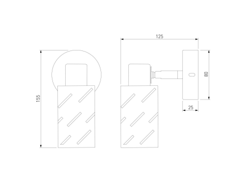 Спот Eurosvet Fente 20090/1 черный/хром