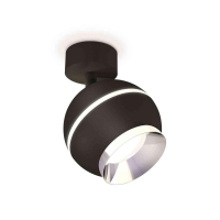Комплект накладного светильника Ambrella light Techno Spot XM1102002 SBK/PBK черный песок/серебро полированное (A2210, C1102, N7032)