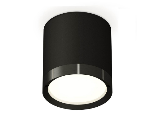 Комплект накладного светильника Ambrella light XS8142002 SBK/PBK черный песок/черный полированный GX53 (C8142, N8113)