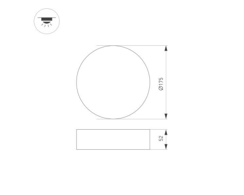 Потолочный светодиодный светильник Arlight SP-Rondo-175A-16W Warm3000 022904(2)