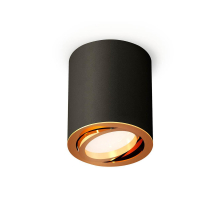 Комплект накладного поворотного светильника Ambrella light XS7422003 SBK/PYG черный песок/золото желтое полированное (C7422, N7004)