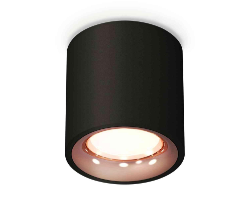 Комплект накладного светильника Ambrella light Techno Spot XS7532025 SBK/PPG черный песок/золото розовое полированное (C7532, N7015)