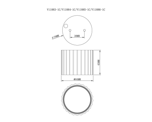 Настенно-потолочный светильник Moderli Cora V11884-1C