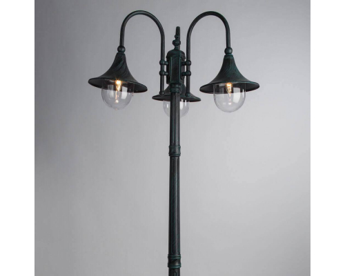 Садово-парковый светильник Arte Lamp Malaga A1086PA-3BG
