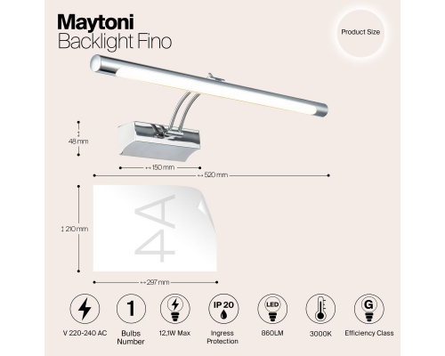 Подсветка для картин Maytoni Fino MIR003WL-L12CH