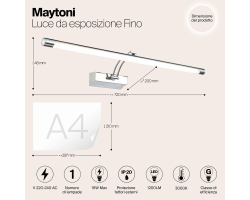 Подсветка для картин Maytoni Fino MIR003WL-L16CH