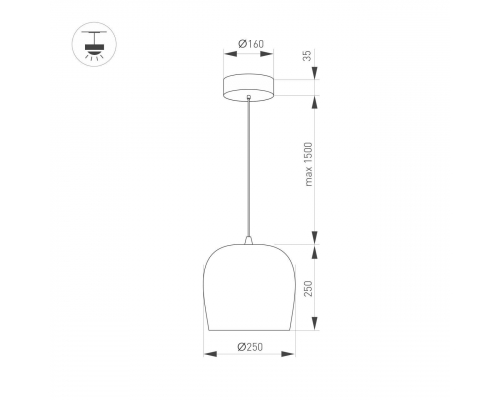 Подвесной светодиодный светильник Arlight SP-PEONY-HANG-R250-15W Warm3000 039548