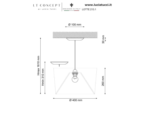Подвесной светильник Lucia Tucci Lotte 214.1