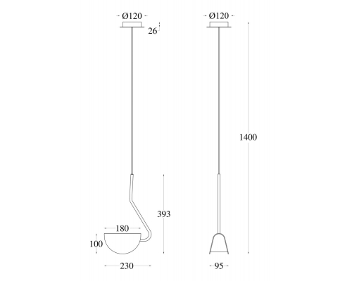 Подвесной светильник Maytoni Technical Mollis MOD126PL-01B