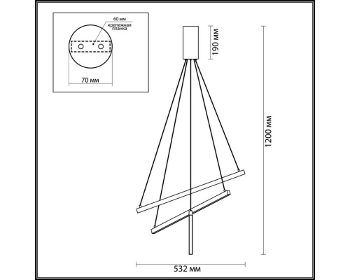 Подвесной светодиодный светильник Odeon Light L-vision Cometa 3860/39B