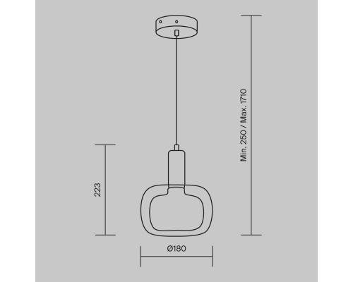 Подвесной светильник Maytoni Vision MOD411PL-01G