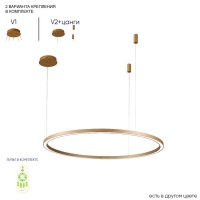 Подвесной светодиодный светильник Crystal Lux Fortuna SP88W Led Gold