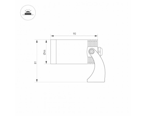 Уличный светодиодный светильник Arlight KT-Water-R44-8W RGBW 028079