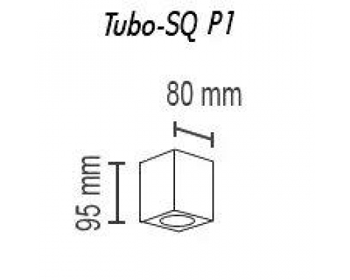 Потолочный светильник TopDecor Tubo8 SQ P1 20