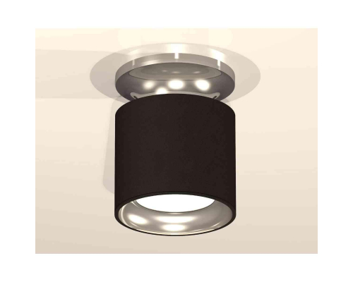 Комплект накладного светильника Ambrella light Techno Spot XS7402080 SBK/PSL черный песок/серебро полированное (N7927, C7402, N7023)