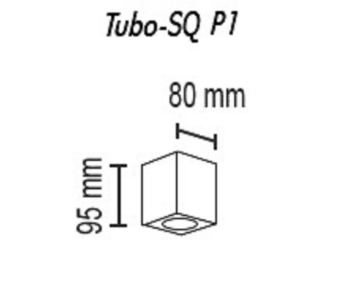 Потолочный светильник TopDecor Tubo8 SQ P1 25