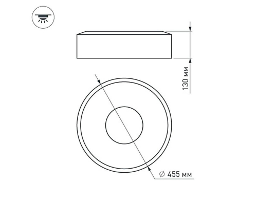 Потолочный светодиодный светильник Arlight SP-Tor-Ring-Surface-R460-33W Day4000 022134(1)