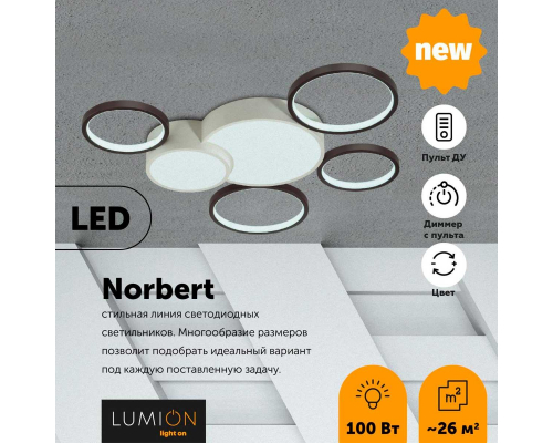 Потолочный светодиодный светильник Lumion Ledio Norbert 5253/99CL