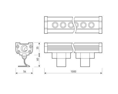 Прожектор светодиодный Arlight 36W 3000K AR-Line-1000L-36W-220V Warm 024306