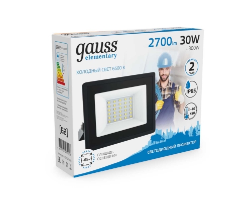 Прожектор светодиодный Gauss 30W 613100330
