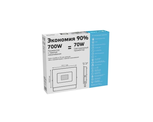 Прожектор светодиодный Gauss 70W 613100370