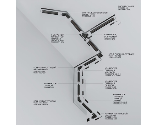 Шинопровод встраиваемый магнитный Maytoni Technical Exility TRX034-421W