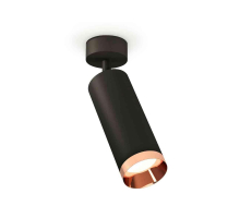 Комплект накладного светильника Ambrella light Techno Spot XM6343006 SBK/PPG черный песок/золото розовое полированное (A2210, C6343, N6135)