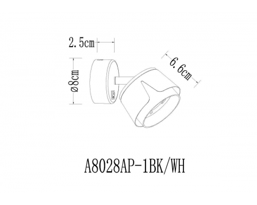 Спот Arte Lamp Amaks A8028AP-1BK