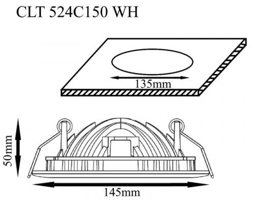 Встраиваемый светодиодный светильник Crystal Lux CLT 524C150 WH