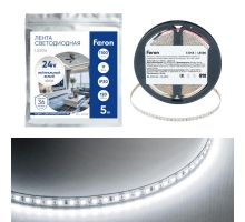 Светодиодная лента Feron 11W/m 120LED/m 2835SMD 4000К 5M свободный рез LS506 53058