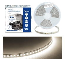 Светодиодная лента Feron 11W/m 120LED/m 2835SMD 4000К 30M LS501 53087